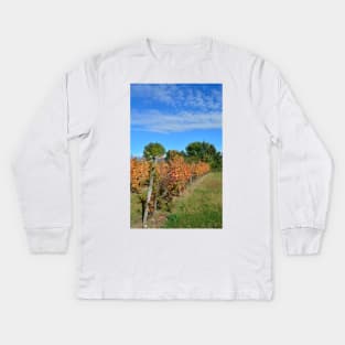 Autumnal Grape Vines Kids Long Sleeve T-Shirt